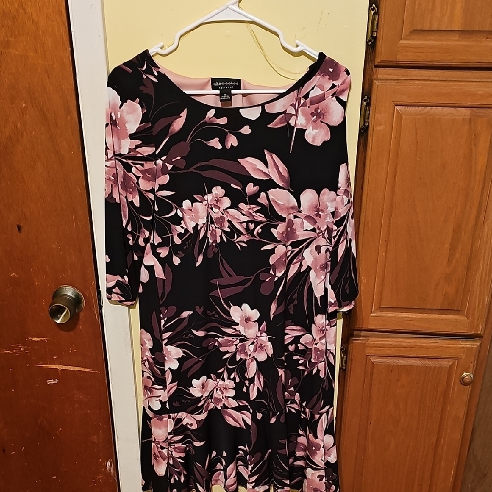 Connected Apparel Pink 3/4 Sleeve Sundress for Weddings